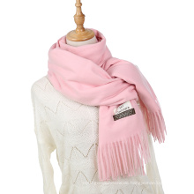 Großer einfarbiger Pashmina-Schal-Wrap-Schal mit Quaste